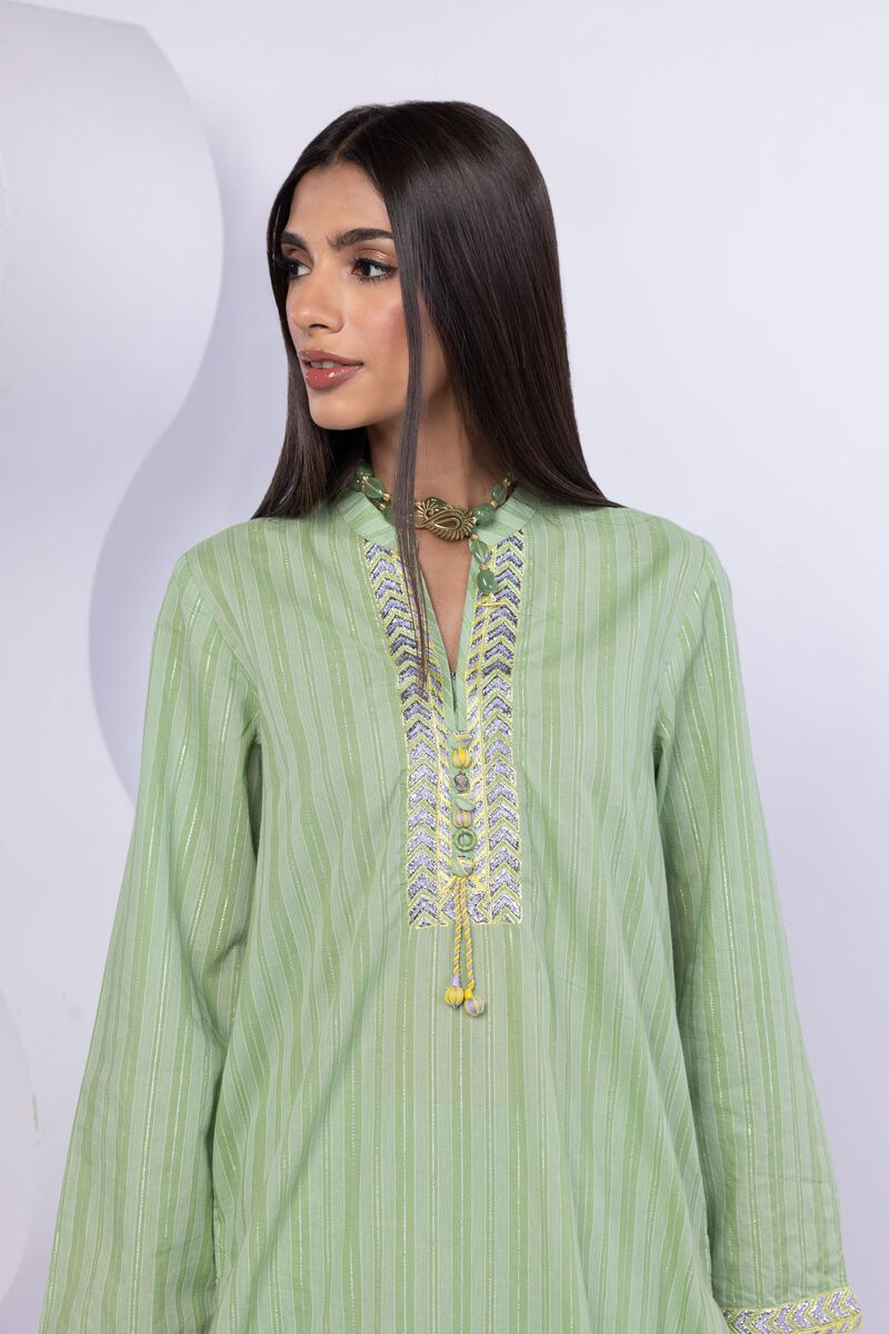 Embroidered | Lurex Stripes | Kurta | USD 20.00