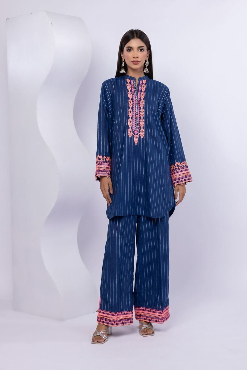 Embroidered | Lurex Stripes | Pants | USD 8.40