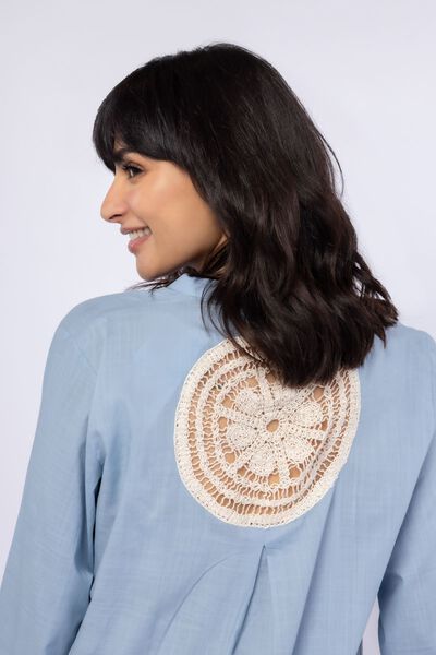 Embroidered | Crosshatch Poplin | Kurta | USD 30.00
