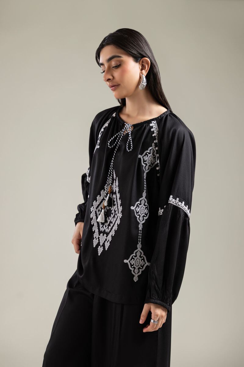 Embroidered | Viscose Crepe | Blouse | USD 40.00