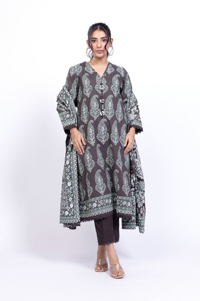 Printed | Khaddar | Dupatta | USD 8.50