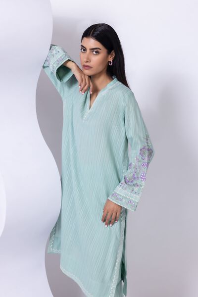 Embroidered | Leno | Kurta | USD 21.00
