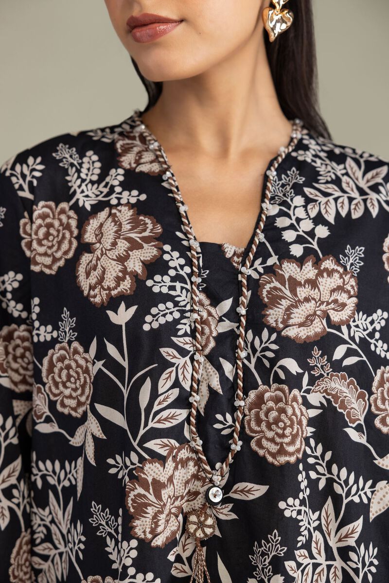Printed | Cambric | Black Cambric Kurta | USD 35.00