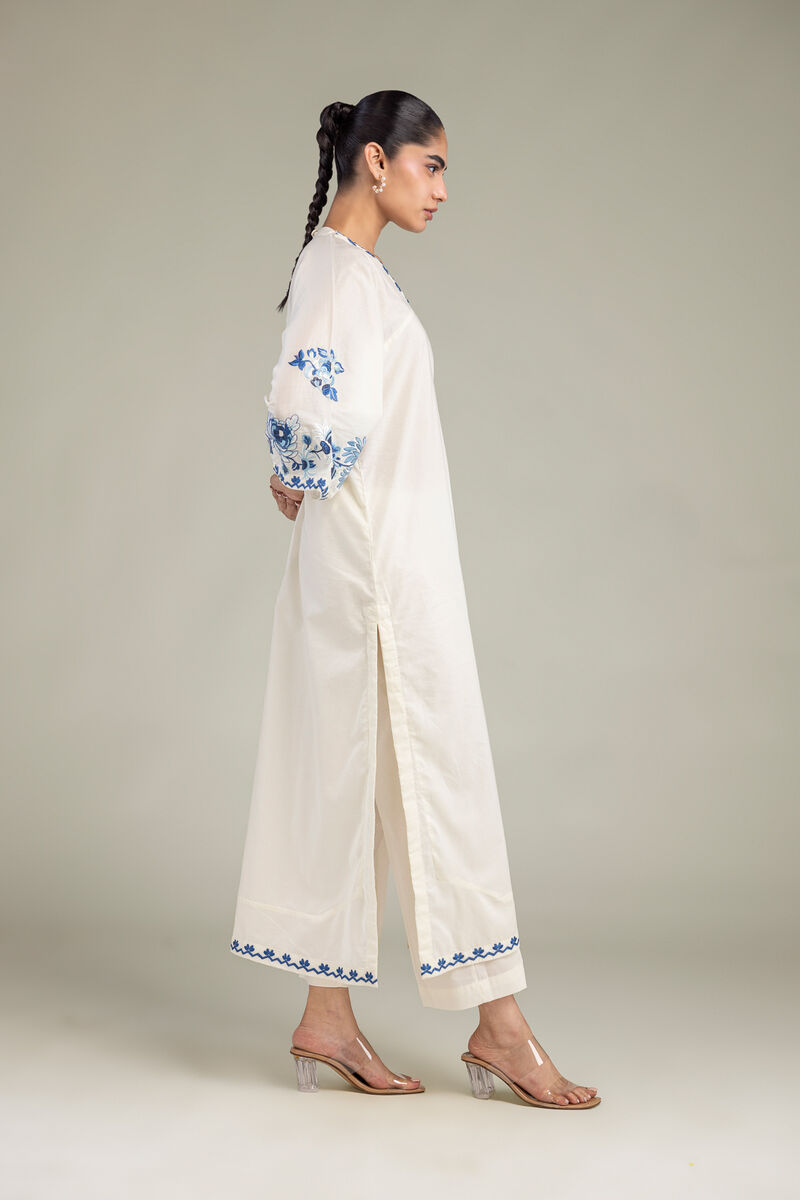Embroidered | Cambric | Solid Cambric Pants | USD 30.00