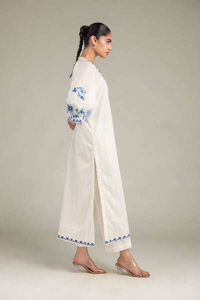 Embroidered | Cambric | Solid Cambric Pants | USD 30.00