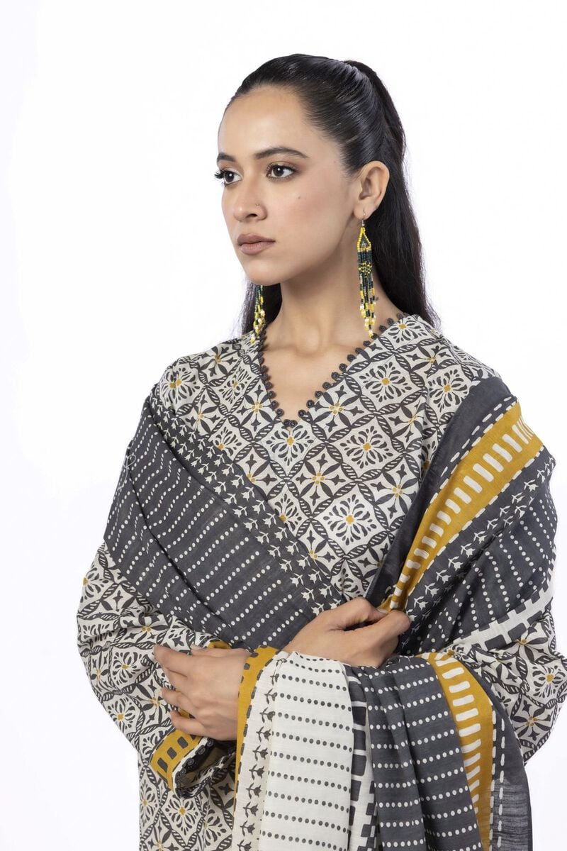 Printed | Light Khaddar | Tailored 3 Piece | USD 45.00