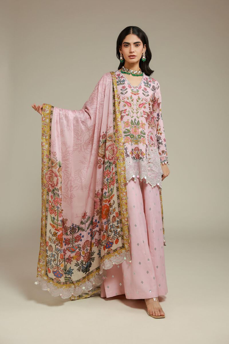 Embroidered | Raw Silk | 3 Piece Co-ord Set | USD 145.00