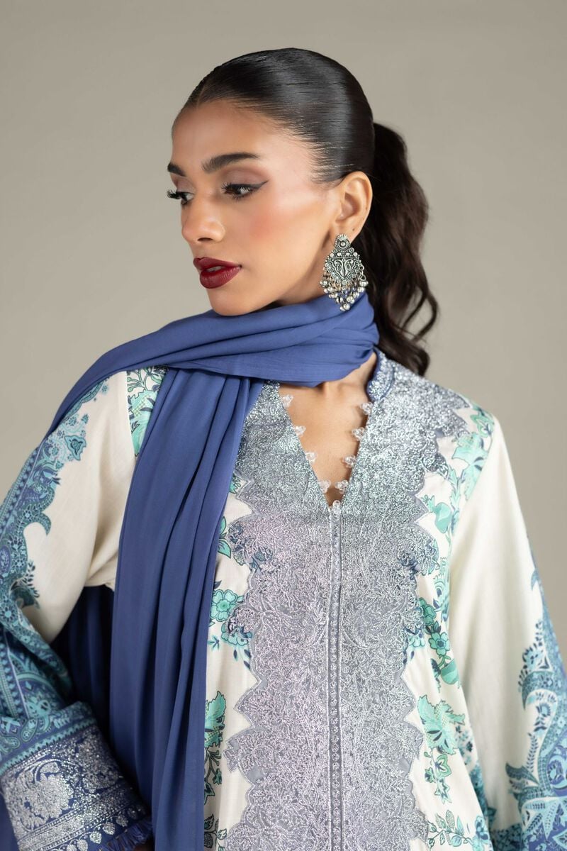 Embroidered | Raw Silk | 3 Piece Co-ord Set | USD 50.00