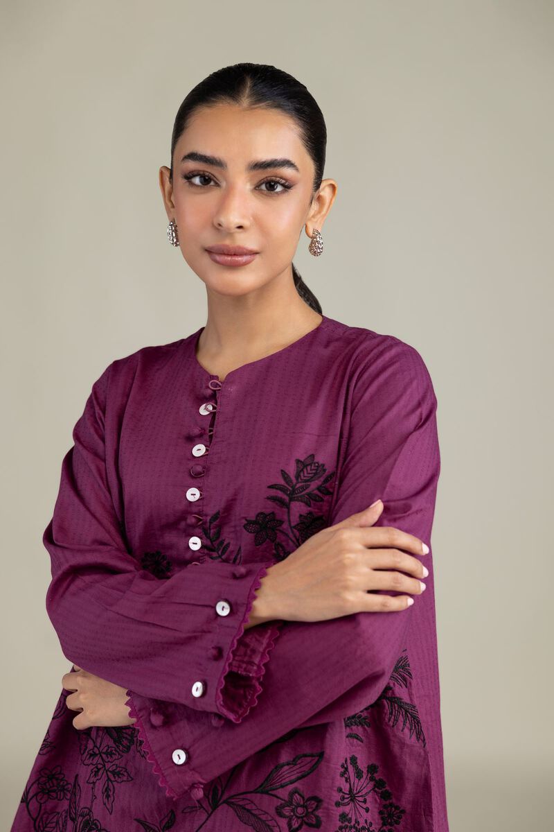 Embroidered | Cotton Dobby | Short Floral Kurta | USD 45.00