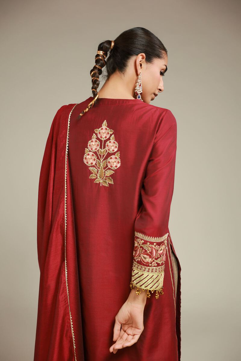 Embroidered | Raw Silk | 3 Piece Co-ord Set | USD 125.00