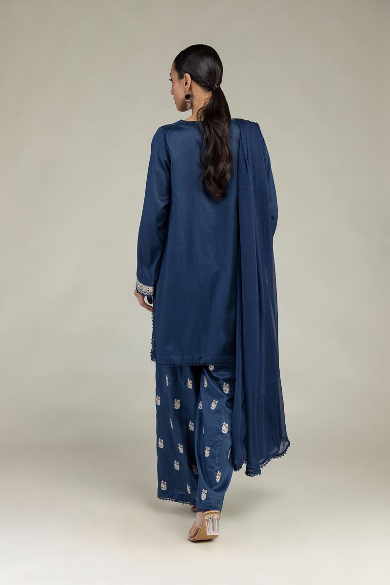 Embroidered | Dobby | Tailored 3-Piece Dress | USD 80.00