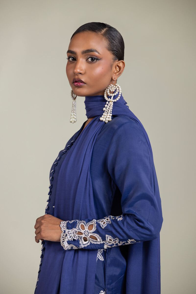 Raw Silk | 3-Piece Embroidered Suit | USD 180.00