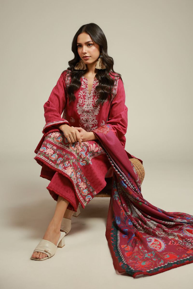 Embroidered | Dobby | Tailored 3-Piece Suit | USD 80.00