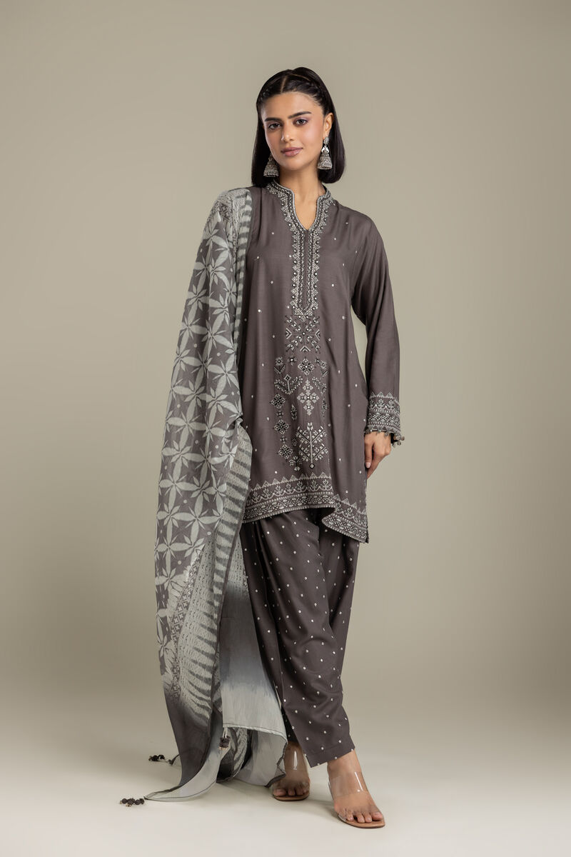Embroidered | Raw Silk | 3 Piece Tailored | USD 105.00