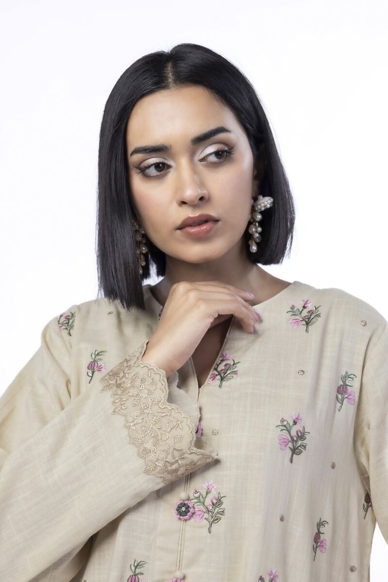 Embroidered | Heavy Textured Cotton | Tailored 2 Piece | Top and Bottom | USD 45.00
