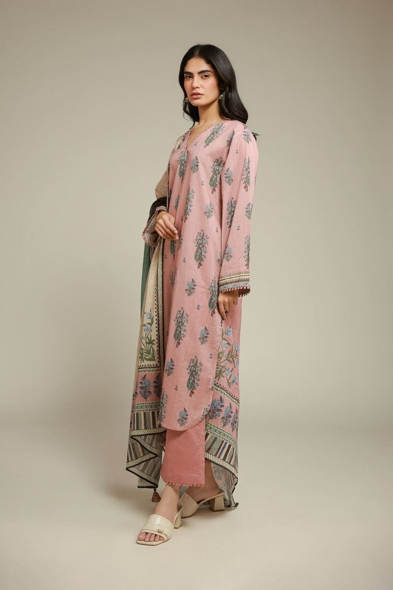 Printed | Cambric | Floral 3-Piece Tailored | USD 60.00