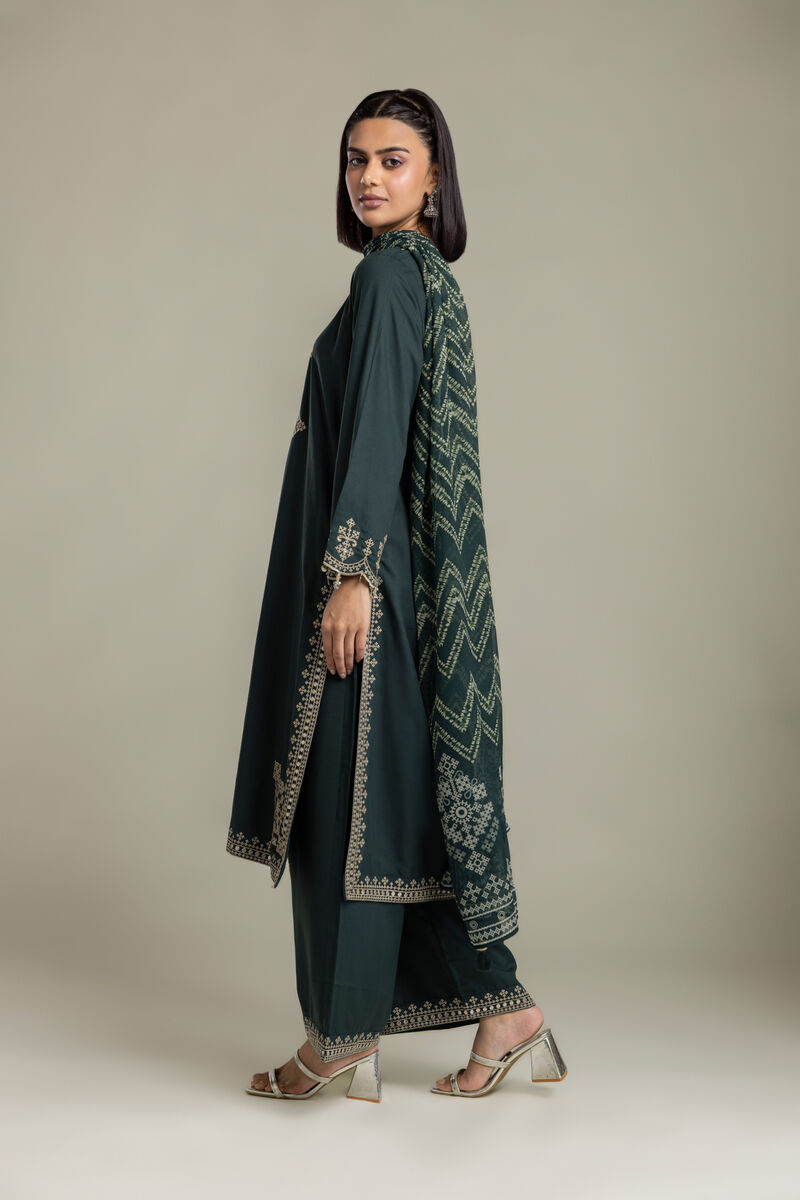 Embroidered | Raw Silk | 3-Piece Tailored Set | USD 105.00