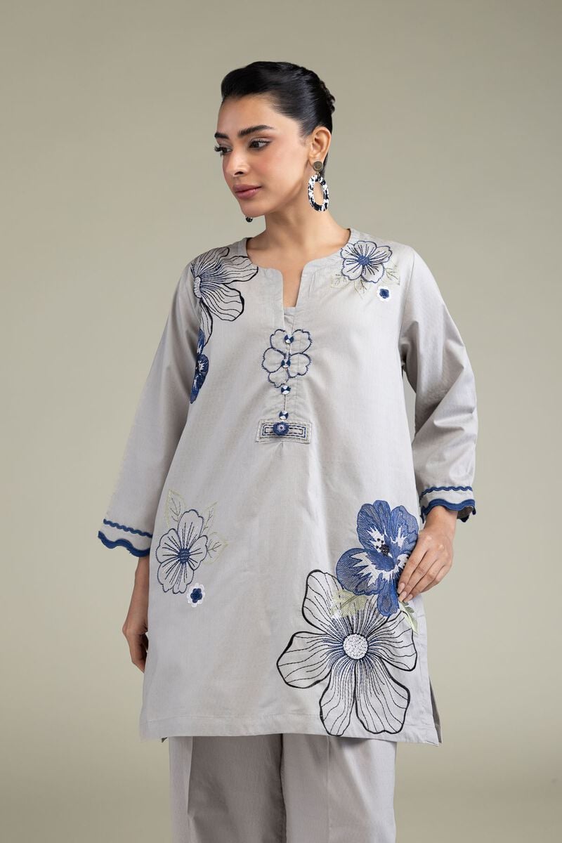 Embroidered | Cotton Dobby | Floral Cotton Kurta | USD 35.00
