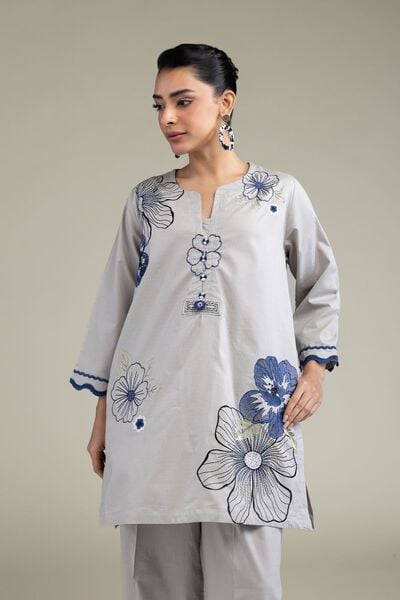 Embroidered | Cotton Dobby | Floral Cotton Kurta | USD 35.00