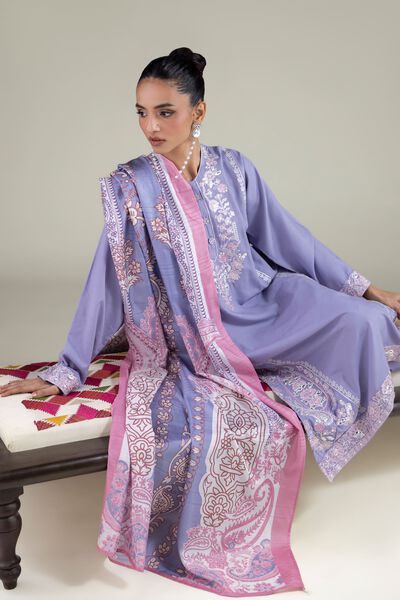 Embroidered | Raw Silk | Paisley Longline Kurta | USD 60.00