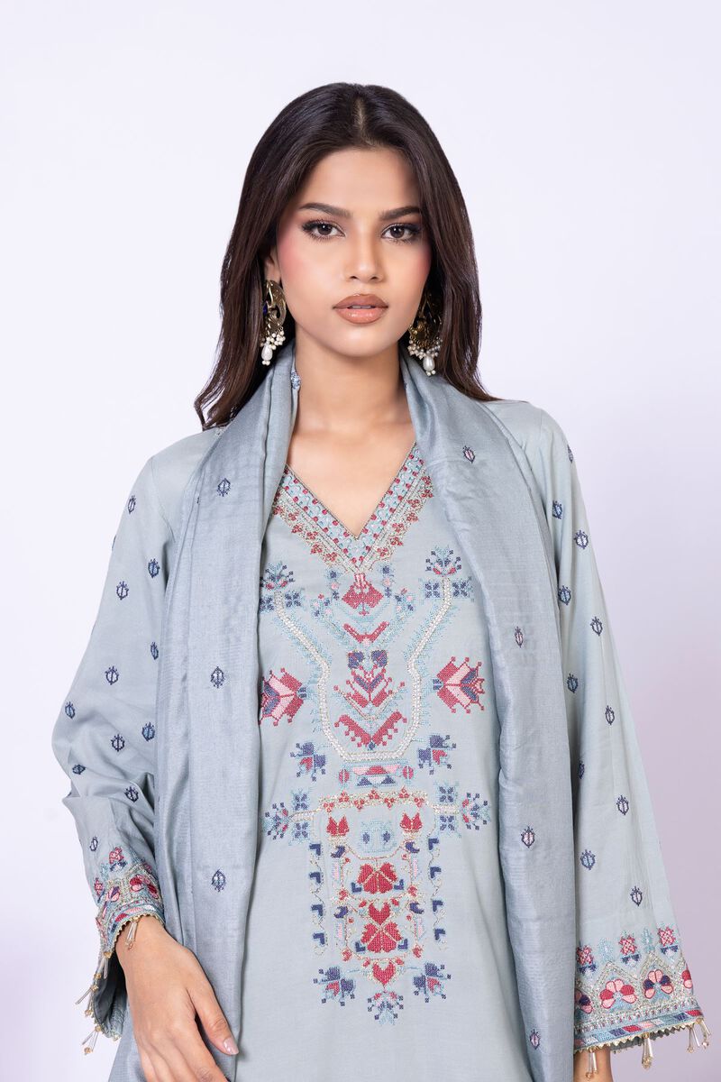 Embroidered | Tusser Silk | Dupatta | USD 25.00