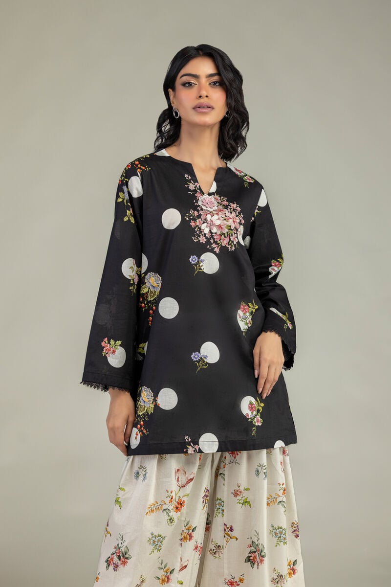 Embroidered | Cambric | Black Cambric Kurta | USD 30.00