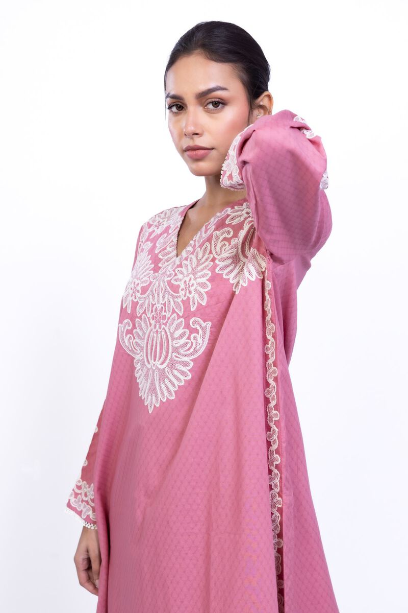Embroidered | Cotton Dobby | Floral Embroidered Kurta | USD 40.00