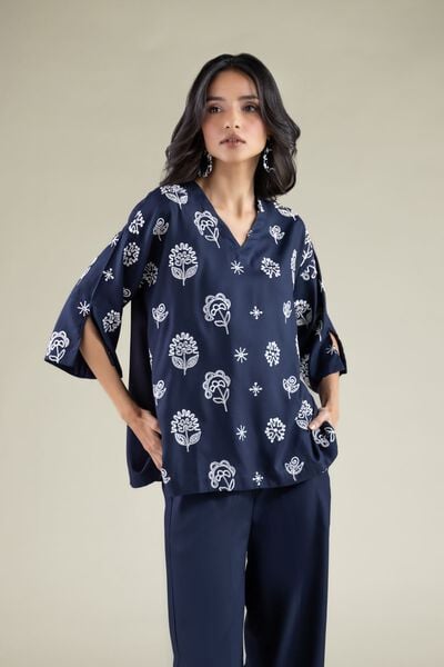 Embroidered | Viscose | Tunic | USD 35.00