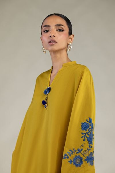 Embroidered | Cambric | Floral Cambric Kurta | USD 35.00