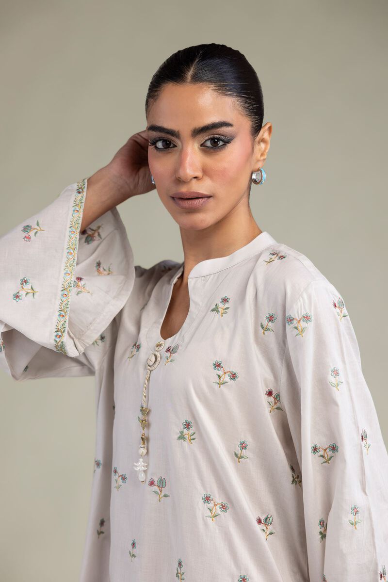 Embroidered | Cambric | Tailored 2-Piece Set | USD 55.00