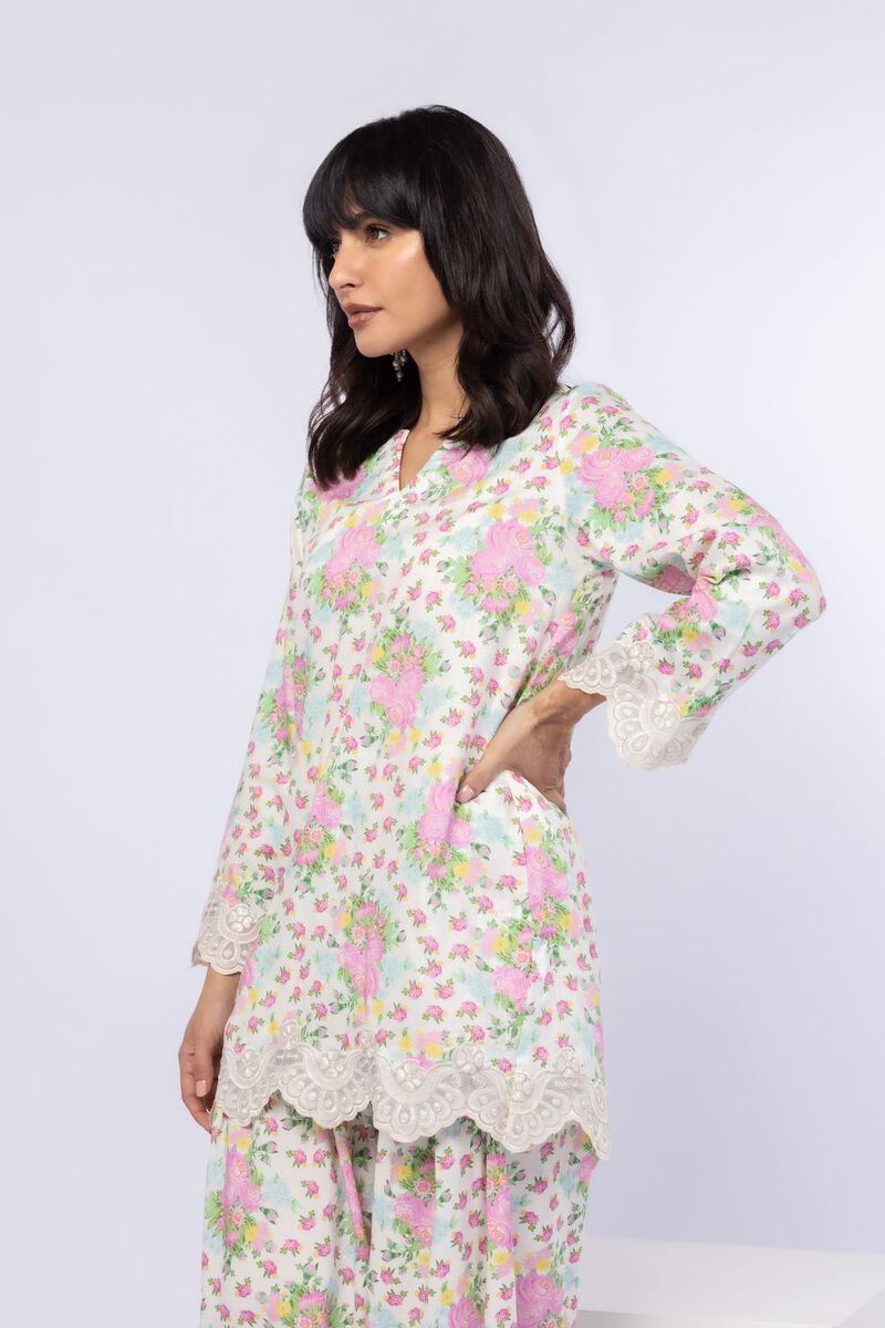 Embroidered | Crosshatch Raw Silk | Kurta | USD 40.00