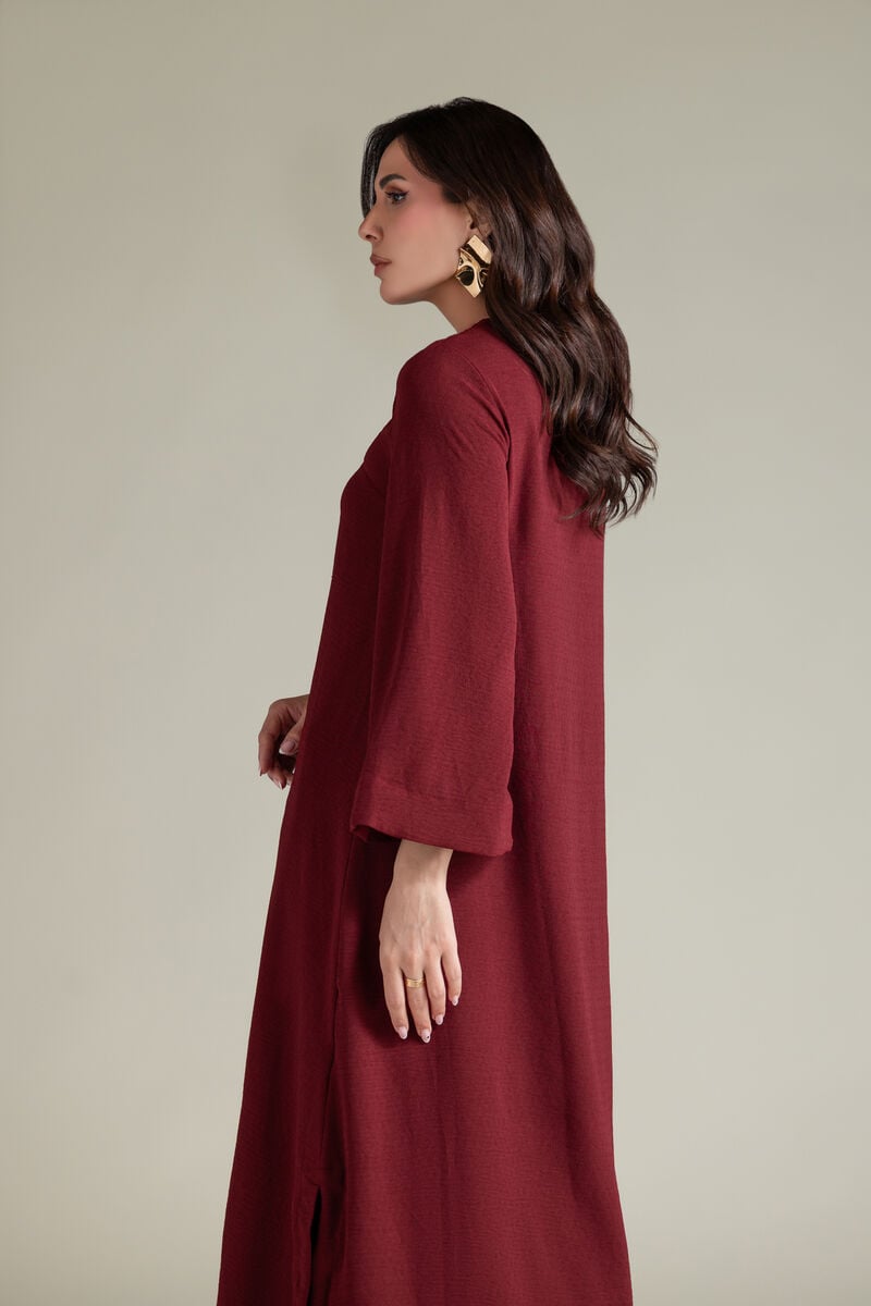 Dyed | Textured Georgette | Crinkled Longline Kurta | USD 40.00