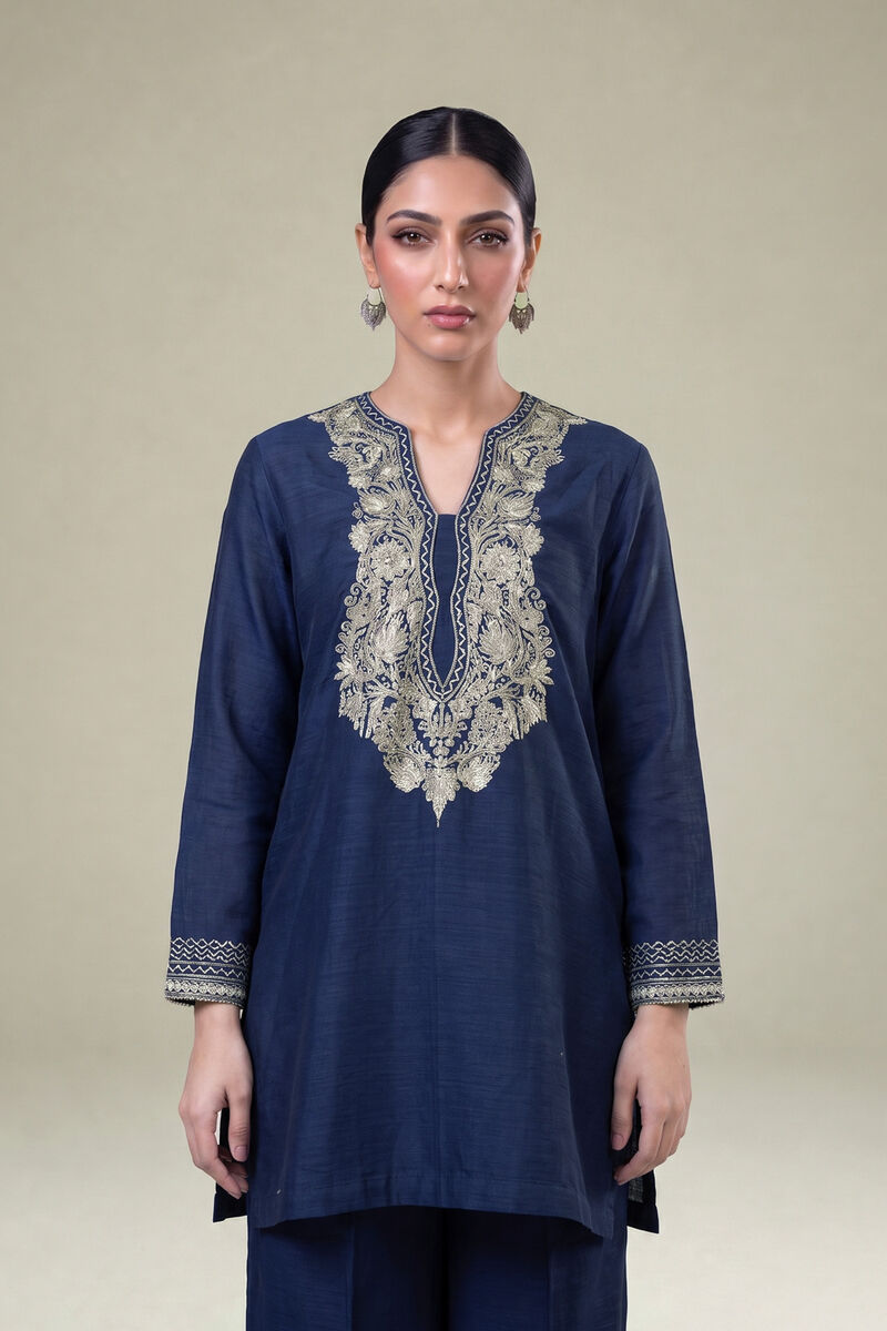 Embroidered | Light Khaddar | Navy Khaddar Kurta | USD 45.00