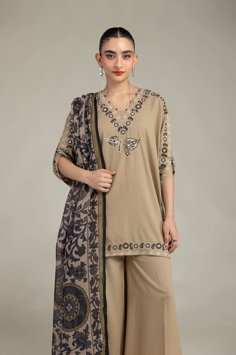 Embroidered | Mesuri | Beige Mesuri Dupatta | USD 30.00