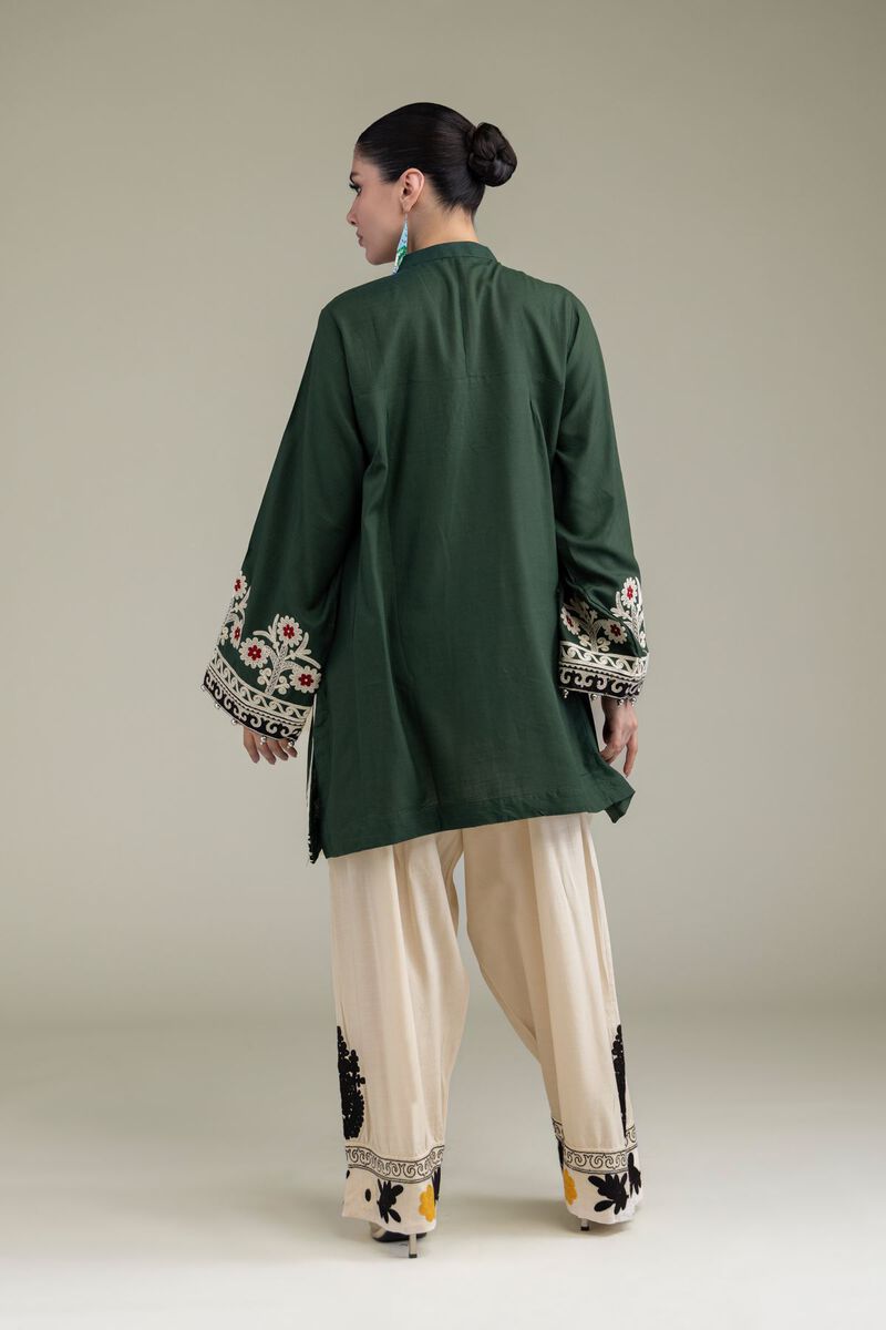 Embroidered | Raw Silk | Short Silk Kurta | USD 13.50