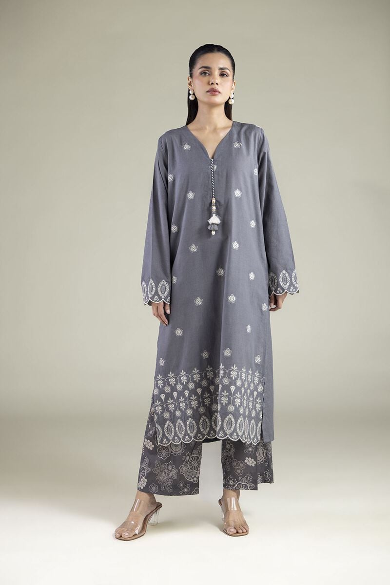 Embroidered | Cambric | Tailored 2-Piece Set | USD 55.00