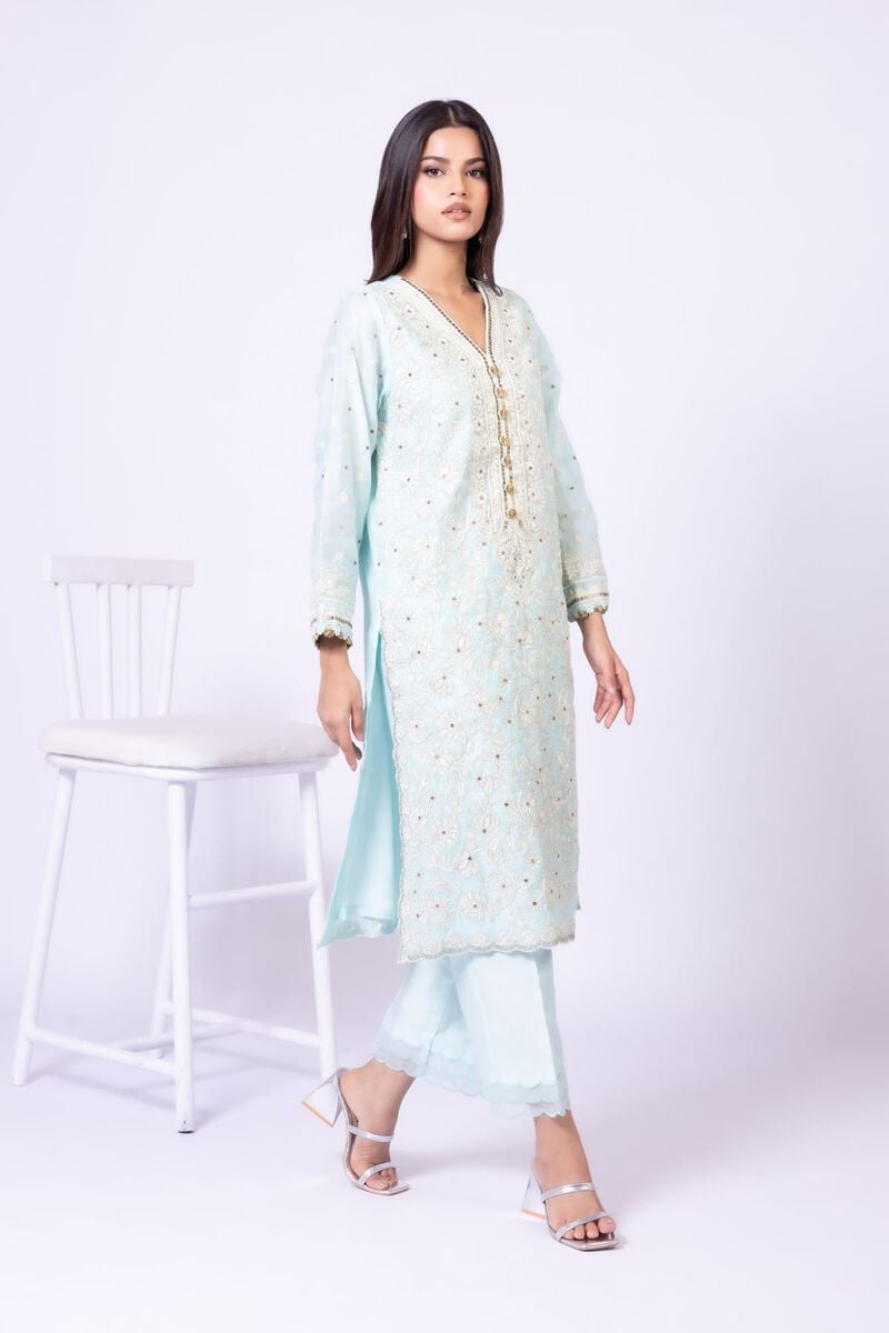 Embroidered | Viscose Polyester Net | Kurta | USD 37.50