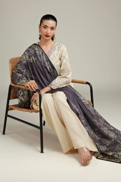 Embroidered | Raw Silk | Geometric Silk Kurta | USD 65.00