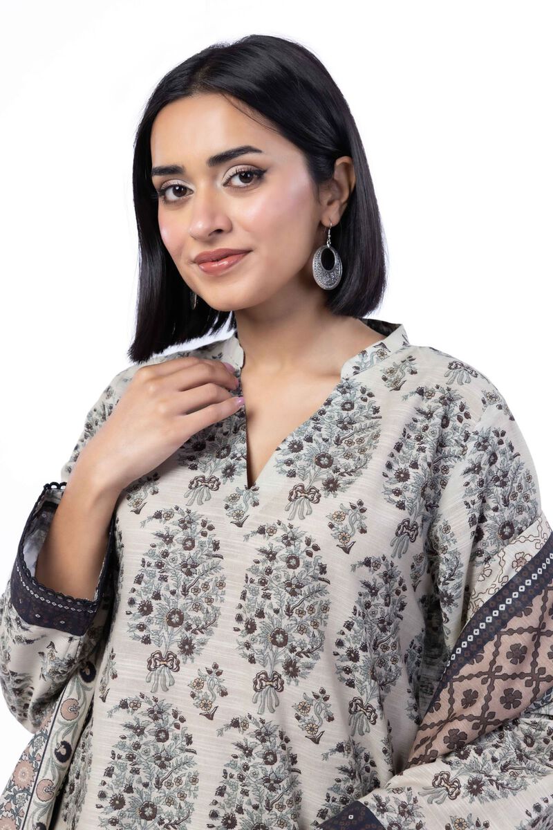 Printed | Textured Cotton | Tailored 3 Piece | USD 45.00