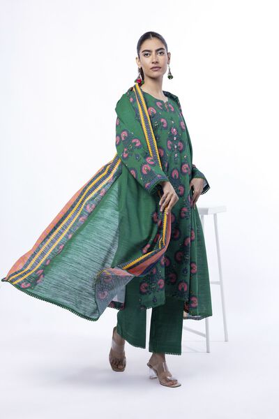 Printed | Light Khaddar | Tailored 3 Piece | USD 45.00