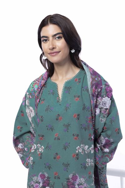 Printed | Karandi | Tailored 3 Piece | USD 50.00