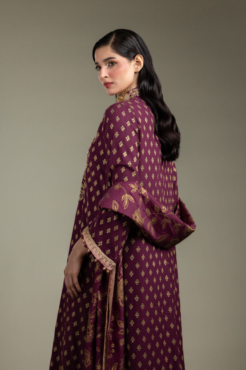 Embroidered | Raw Silk | 3-Piece Co-ord Set | USD 200.00