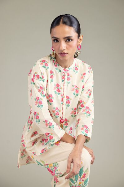 Printed | Cambric | Floral Cambric Kurta | USD 30.00
