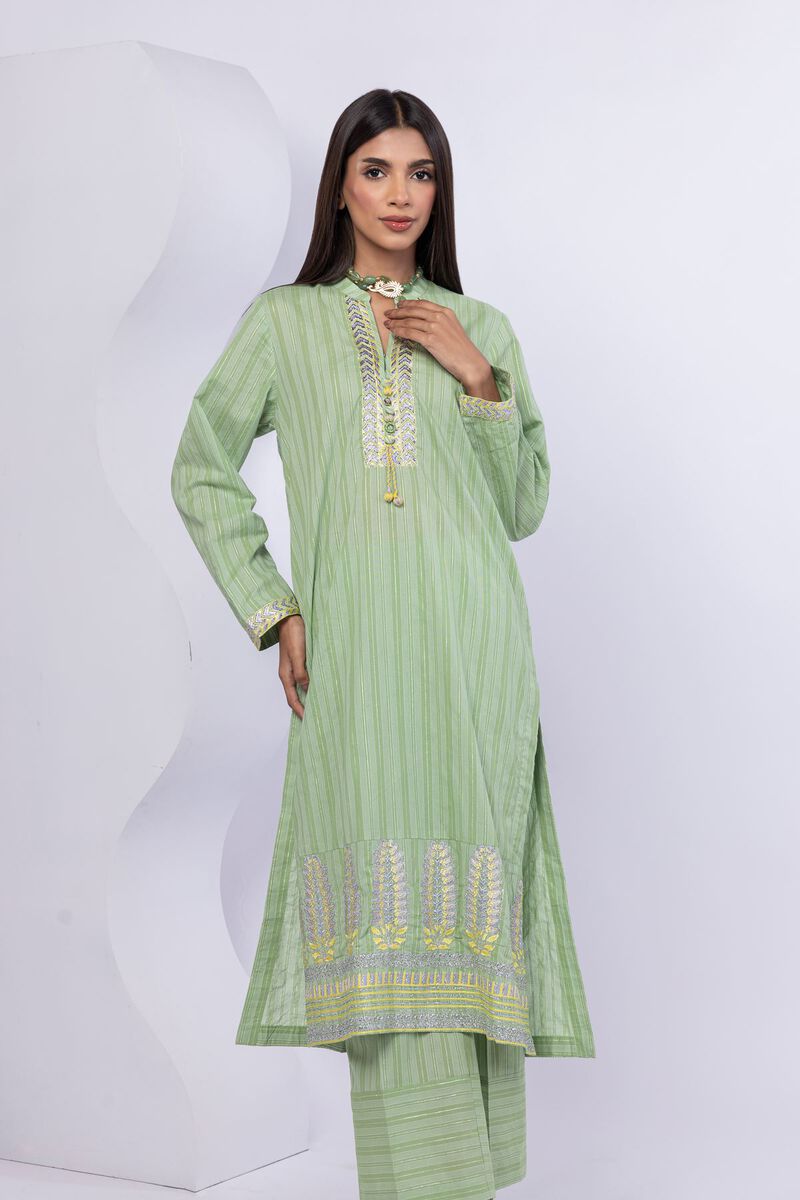Embroidered | Lurex Stripes | Kurta | USD 20.00