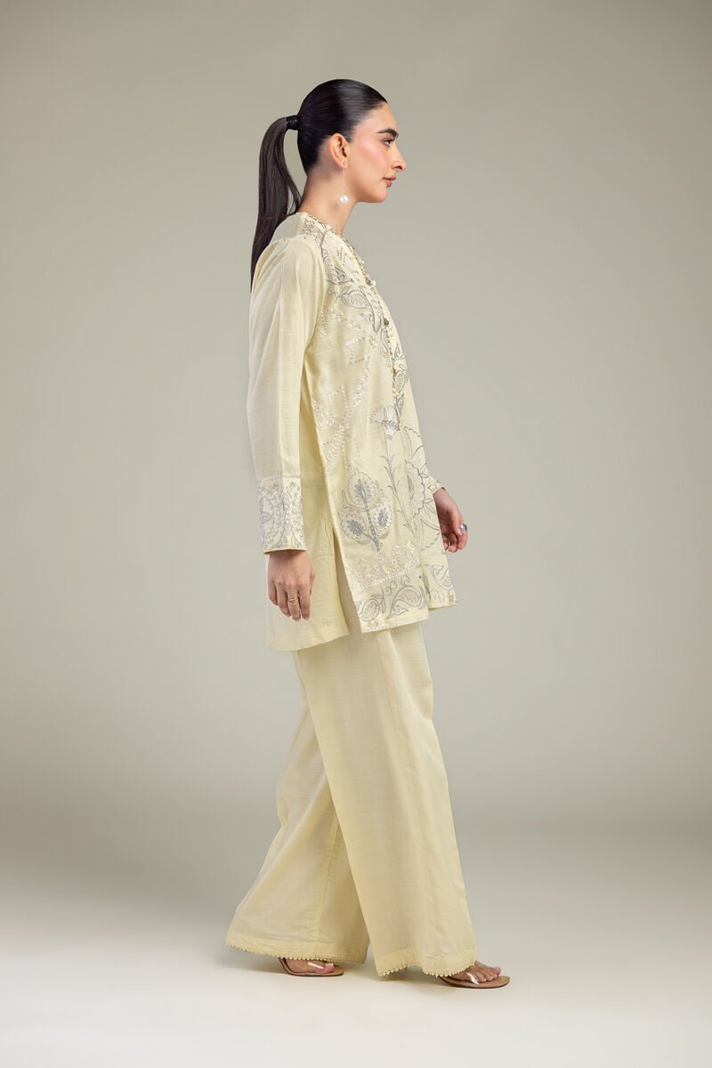 Embroidered | Raw Silk | Silk Floral Kurta | USD 60.00