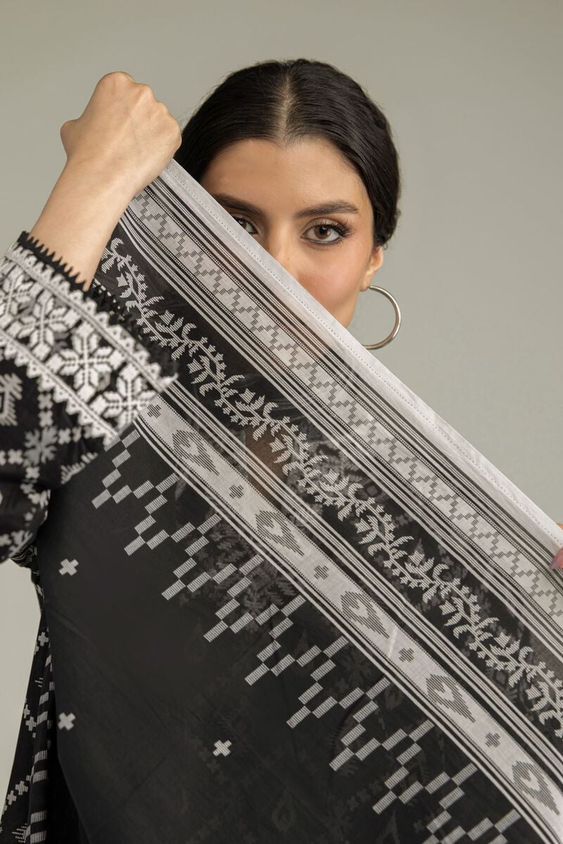 Embroidered | Lawn | Black Lawn Dupatta | USD 25.00
