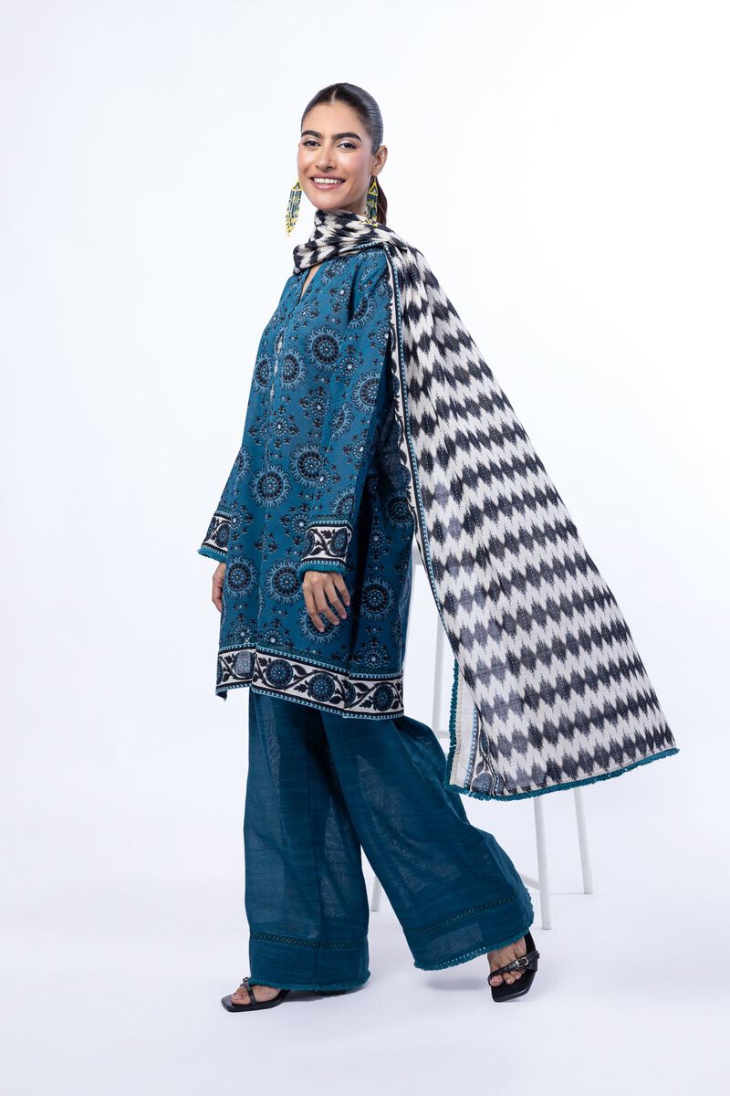 Printed | Light Khaddar | Tailored 3 Piece | USD 45.00