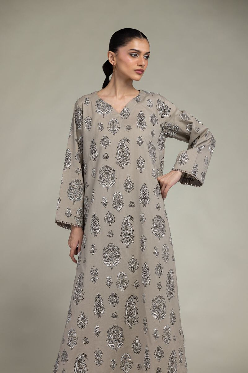 Printed | Cambric | Paisley Floral Kurta | USD 40.00