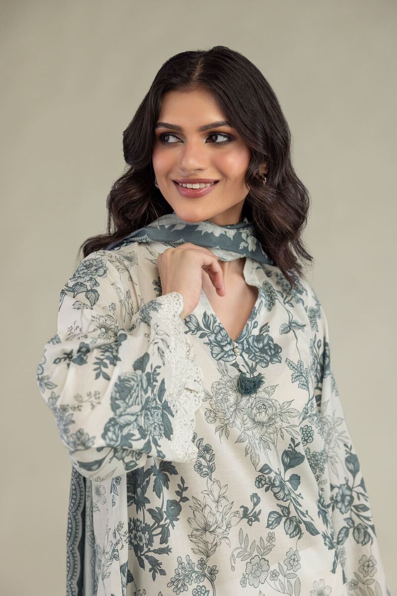 Embroidered | Lawn | Floral Lawn Dupatta | USD 25.00