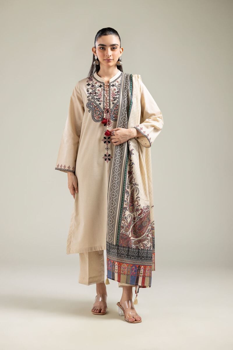 Embroidered | Mesuri | Geometric Tassel Dupatta | USD 25.00